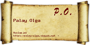 Palay Olga névjegykártya
